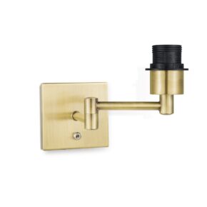 Home sweet home swing wandlamp vierkant brons