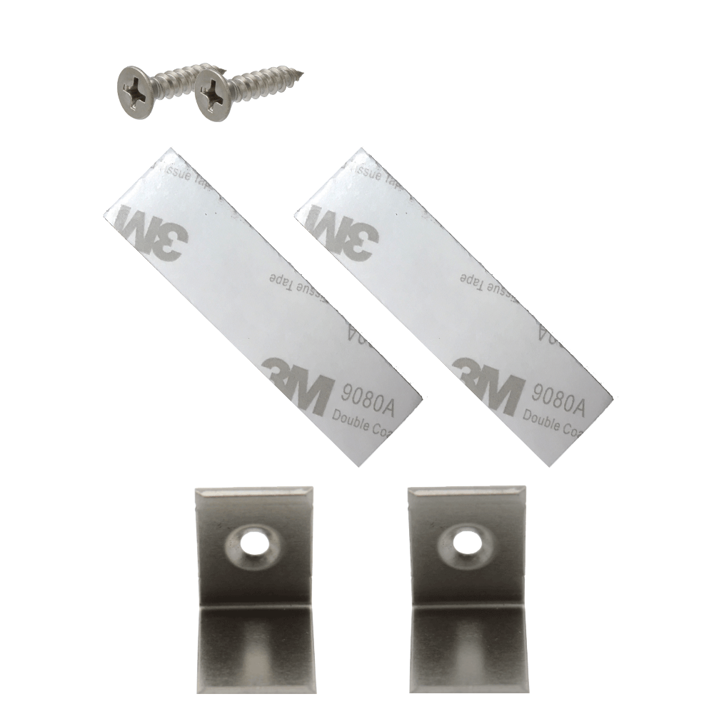 Klemmetjes en 3M tape voor hoek profiel slim line