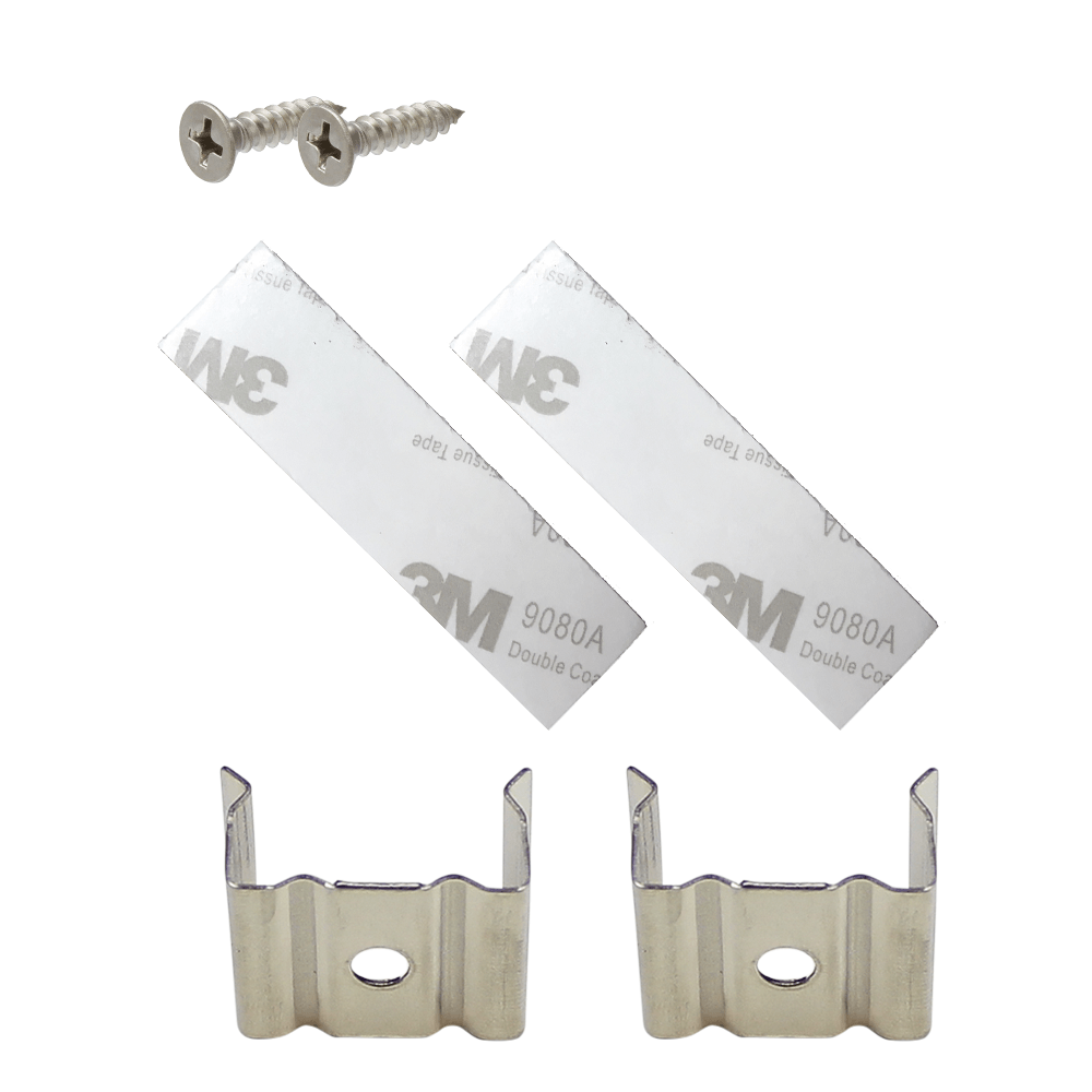 Klemmetjes en 3M tape voor led profiel slim line