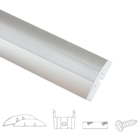 Led profiel 2 meter voor vloer opbouw 10 mm - Bolle afwerking