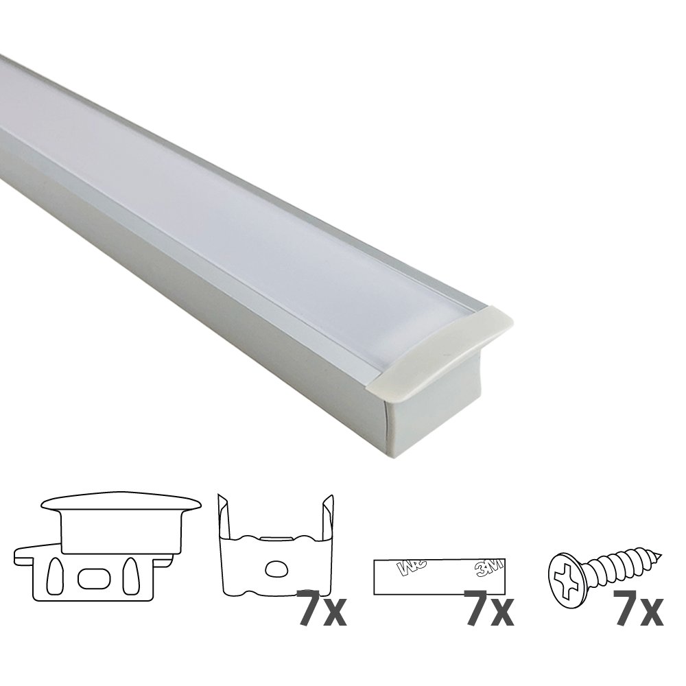 Led strip profiel breed inbouw hoog 3 meter