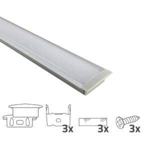 Led strip profiel breed inbouw laag 1 meter
