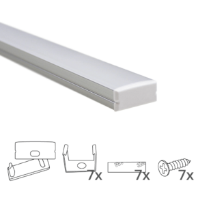 Led strip profiel breed opbouw laag 3 meter