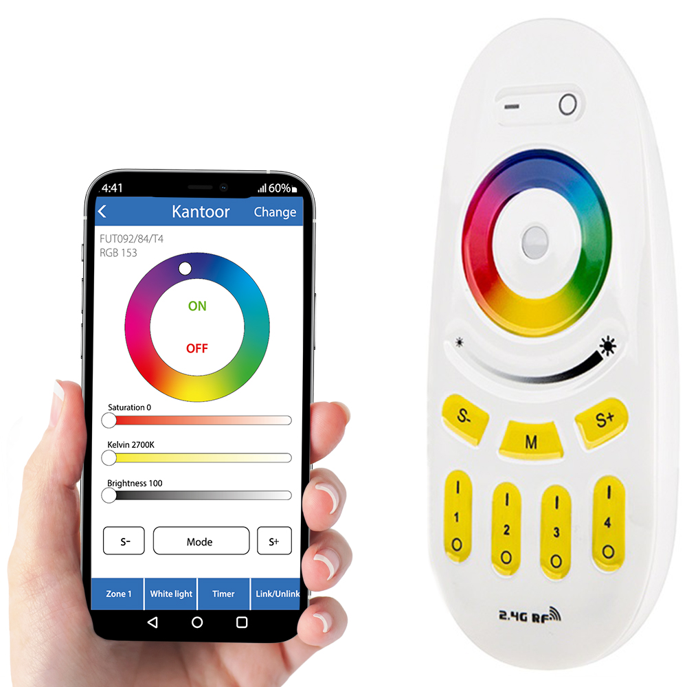 Luxe touch RF 4-zone afstandsbed. + Wifi RGB