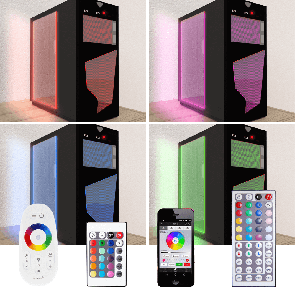 PC led strip set 2 meter RGB Premium