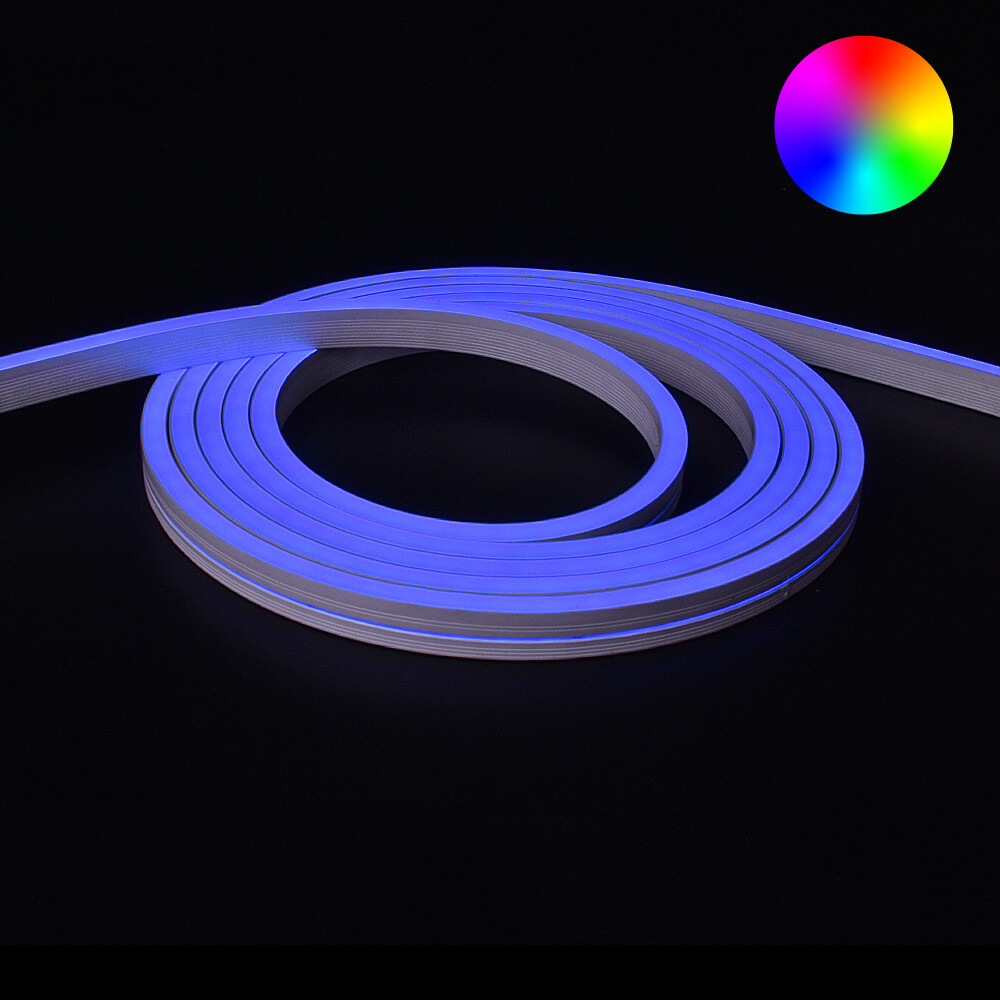 RGB Neon Led Flex maxi recht 2 meter - losse strip