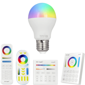 RGBWW Wifi LED lamp set met afstandsbediening 6W E27
