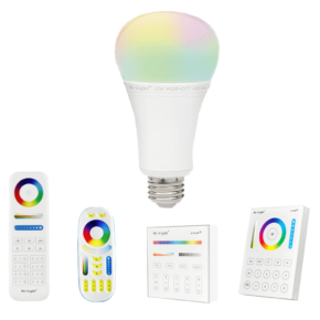 RGBWW led lamp set met afstandsbediening 12W E27