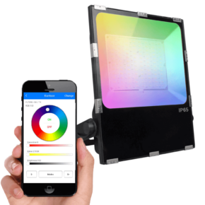 RGBWW Wifi LED breedstraler bouwlamp 100Watt IP65 met Wifi bediening