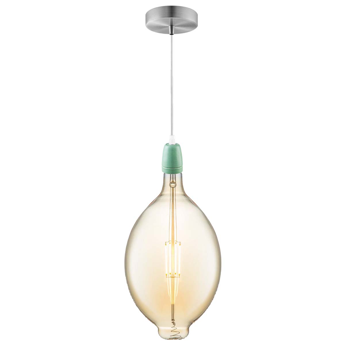 Home sweet home DIY hanglamp - zilver / groen / amber