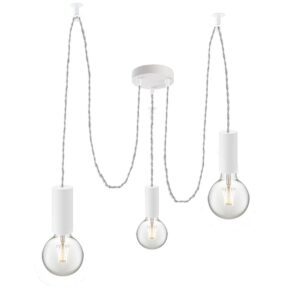 Home sweet home DIY spin hanglamp 3L - wit / helder