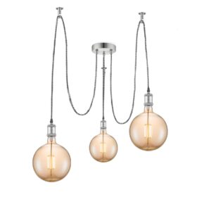 Home sweet home DIY spin hanglamp 3L - zilver / amber