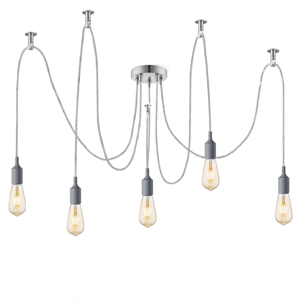 Home sweet home DIY spin hanglamp 5L - zilver / amber