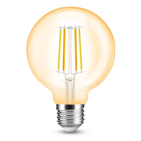 Slimme filament LED lamp van Milight - Dual white 7W E27 fitting - G95 model colored
