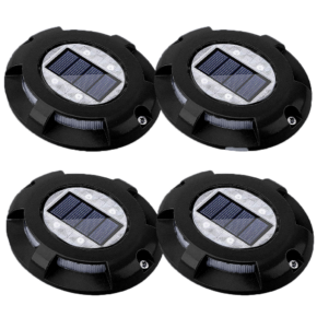 Solar grondspot Shield zwart op zonne energie voordeelset van 4 stuks