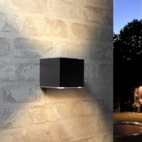 Solar LED wandlamp up downlight Emme recht