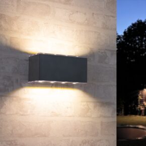Solar LED wandlamp up downlight Olaf