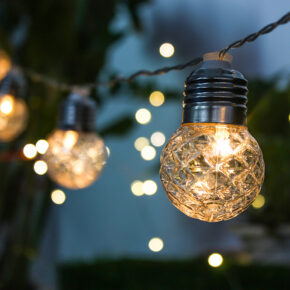 Solar lichtslinger Diamond met 10 warm witte led lampen