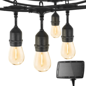 Solar lichtslinger Chain met 15 led filament lampen