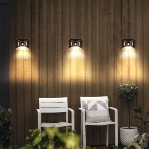 Solar RVS buitenlamp Glare met bewegingssensor - Voordeelset van 3