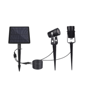 Solar spot Twins met twee spots en los solarpaneel