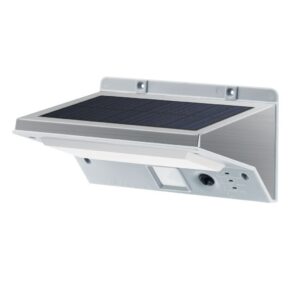 Solar wandlamp Stuttgart met 21 leds en bewegingsmelder RVS op zonne-energie