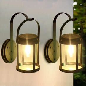 Solar wandlamp Venice met led filament lamp - Voordeelset 2 stuks