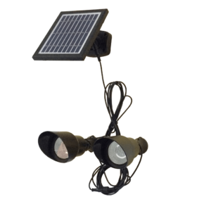 Solar wandspot Heads complete set met twee spots en los solarpaneel