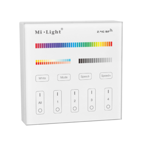 Touch Panel 4-zone RGBWW afstandsbediening wandpaneel op stroom