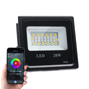 Tuya slimme schijnwerper/bouwlamp 20 watt - RGBWW Multicolor en wit