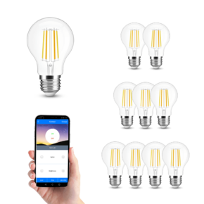 Milight wifi set met Dual White smart filament lamp 7W E27 fitting - A60 model - Met wifi module